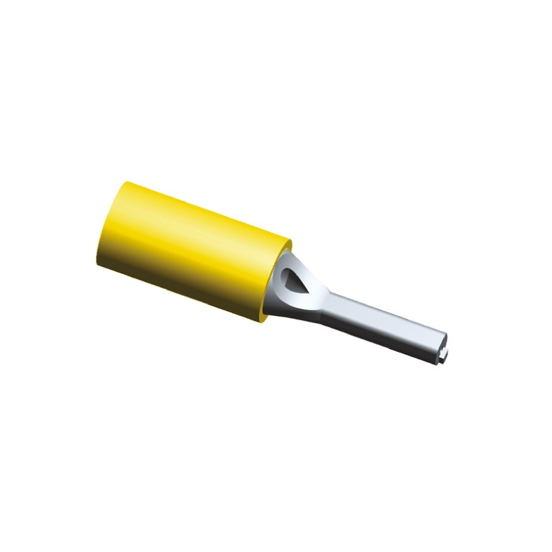 20 pcs - 165085 TE Connectivity, PLASTI-GRIP Insulated, Tin Crimp Pin Connector, 2.6mm² to 6.6mm², 12AWG to 10AWG, 2.59mm Pin Di