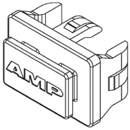 10 pcs - 1367147-3 TE Connectivity SFP Dust Cover, 1367147-3