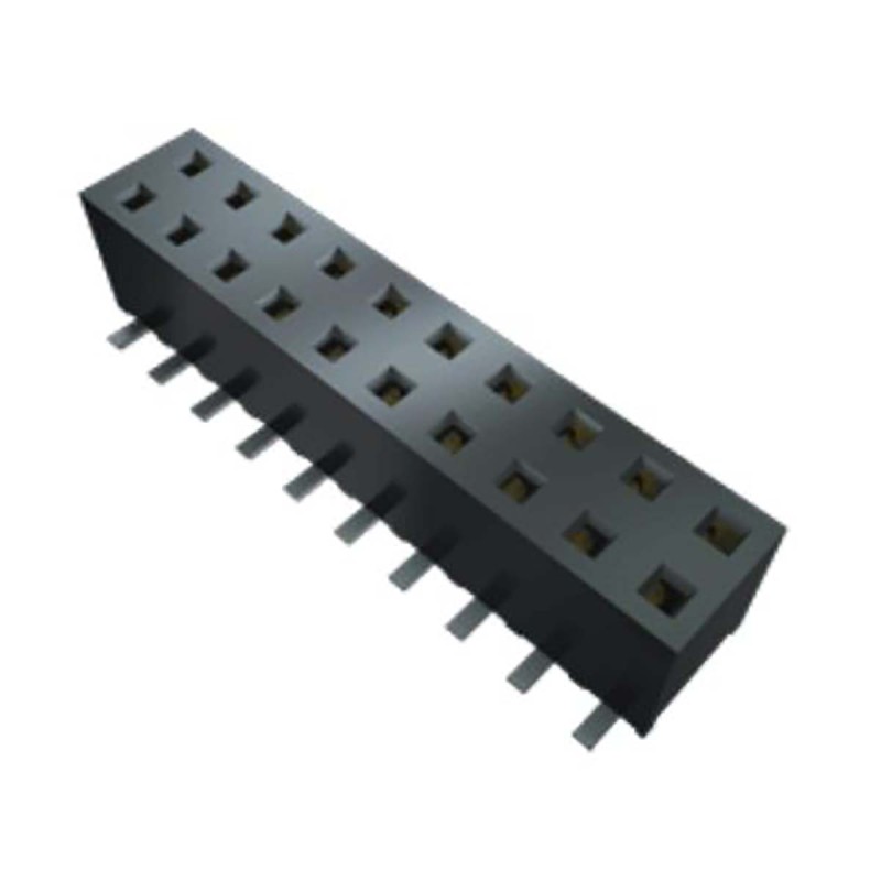 10 pcs - MMS-102-01-F-SV Samtec MMS Series Straight Through Hole Mount PCB Socket, 4-Contact, 1-Row, 2mm Pitch, Solder Terminati