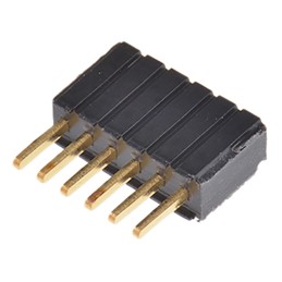 10 pcs - SLM-106-01-G-S Samtec Straight Through Hole Mount PCB Socket, 6-Contact, 1-Row, 1.27mm Pitch, Solder Termination