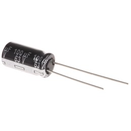 20 pcs - EEUEB1J101 Panasonic 100μF Aluminium Electrolytic Capacitor 63V dc, Radial, Through Hole - EEUEB1J101