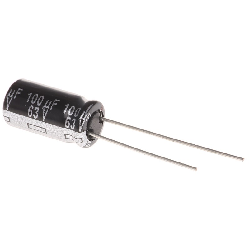 20 pcs - EEUEB1J101 Panasonic 100μF Aluminium Electrolytic Capacitor 63V dc, Radial, Through Hole - EEUEB1J101