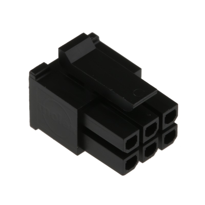 20 pcs - 43025-0600 Molex, Micro-Fit 3.0 Receptacle Connector Housing, 3mm Pitch, 6 Way, 2 Row