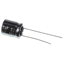 20 pcs - ECA2WHG2R2 Panasonic 2.2μF Aluminium Electrolytic Capacitor 450V dc, Radial, Through Hole - ECA2WHG2R2