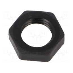 10 pcs : BMN-M12 - Nut, Thread: metric, polyamide, PMAFIX MN, -40÷105°C, black, 17mm