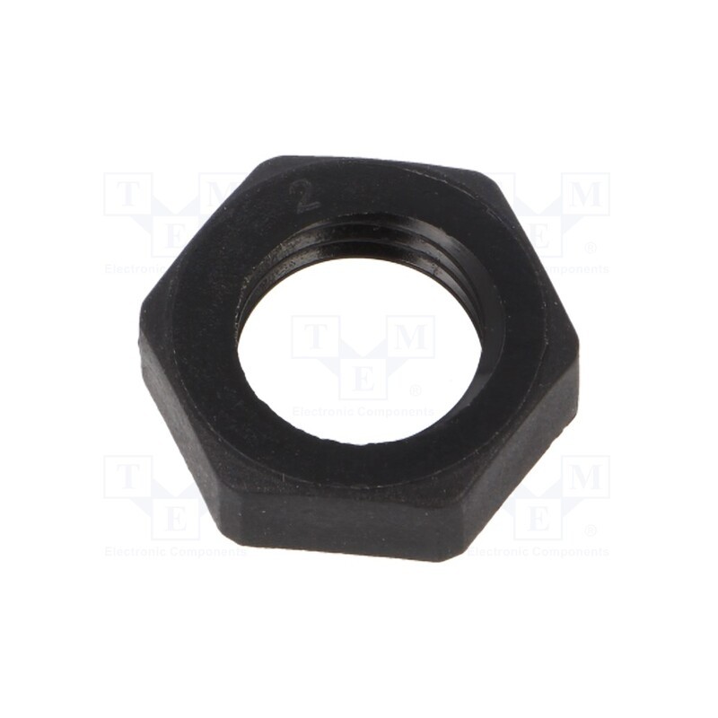 10 pcs : BMN-M12 - Nut, Thread: metric, polyamide, PMAFIX MN, -40÷105°C, black, 17mm