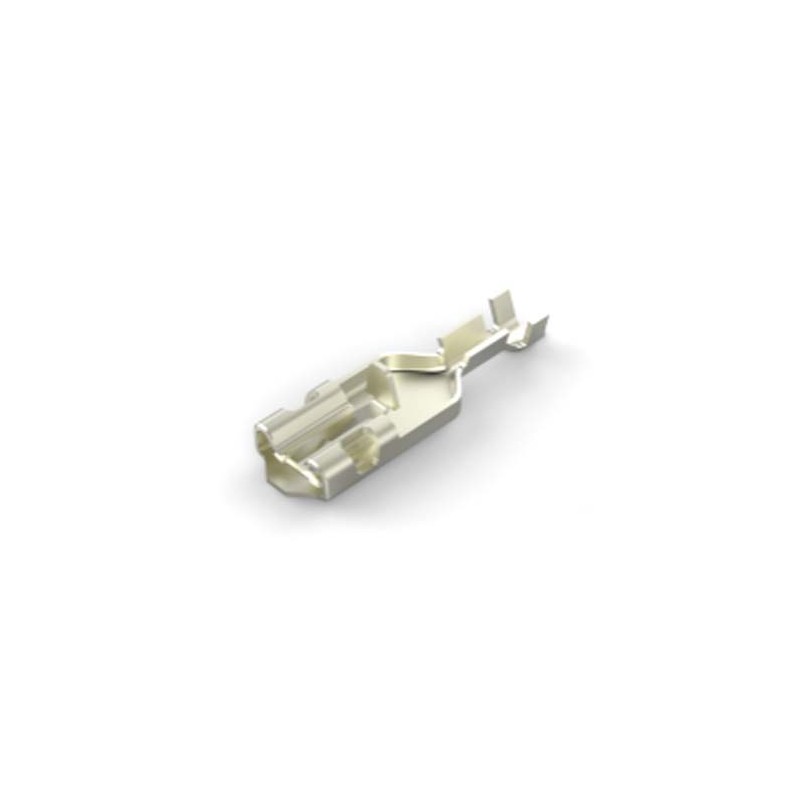 50 pcs - 2238139-1 TE Connectivity Positive Lock 0.250 Uninsulated Female Spade Connector, Receptacle, 6.43 (W) x 0.84mm Tab Siz
