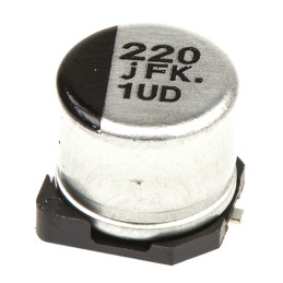 50 pcs - EEEFK0J221P Panasonic 220μF Aluminium Electrolytic Capacitor 6.3V dc, Surface Mount - EEEFK0J221P