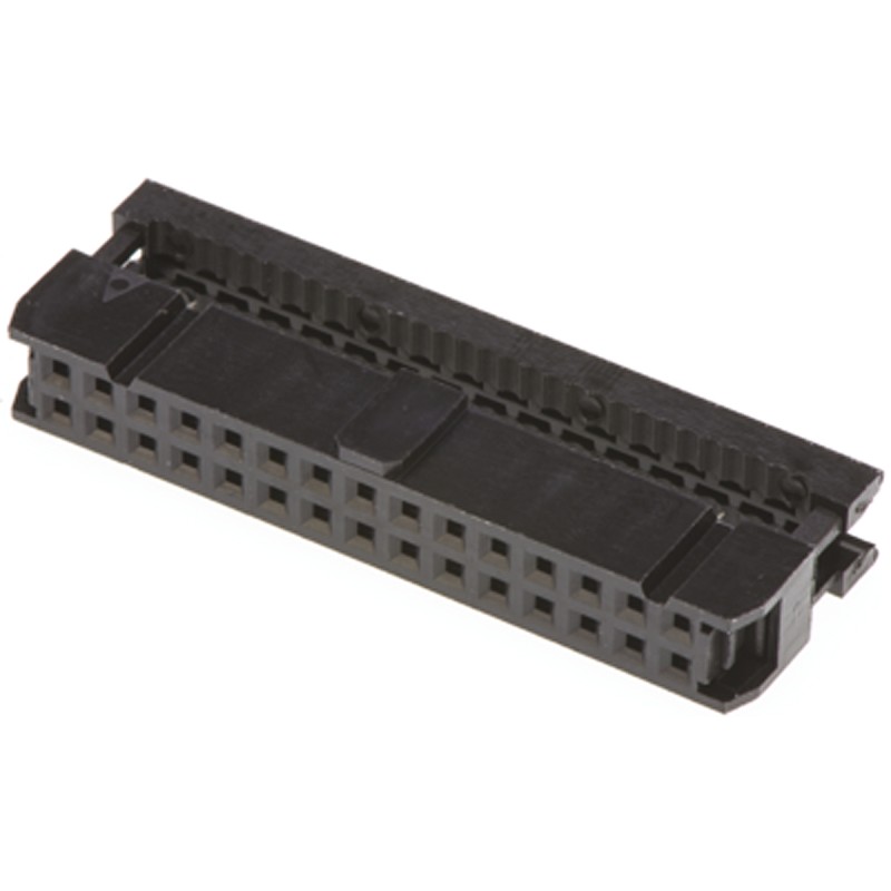 10 pcs - T812130A100CEU Amphenol ICC 30-Way IDC Connector Socket for Cable Mount, 2-Row