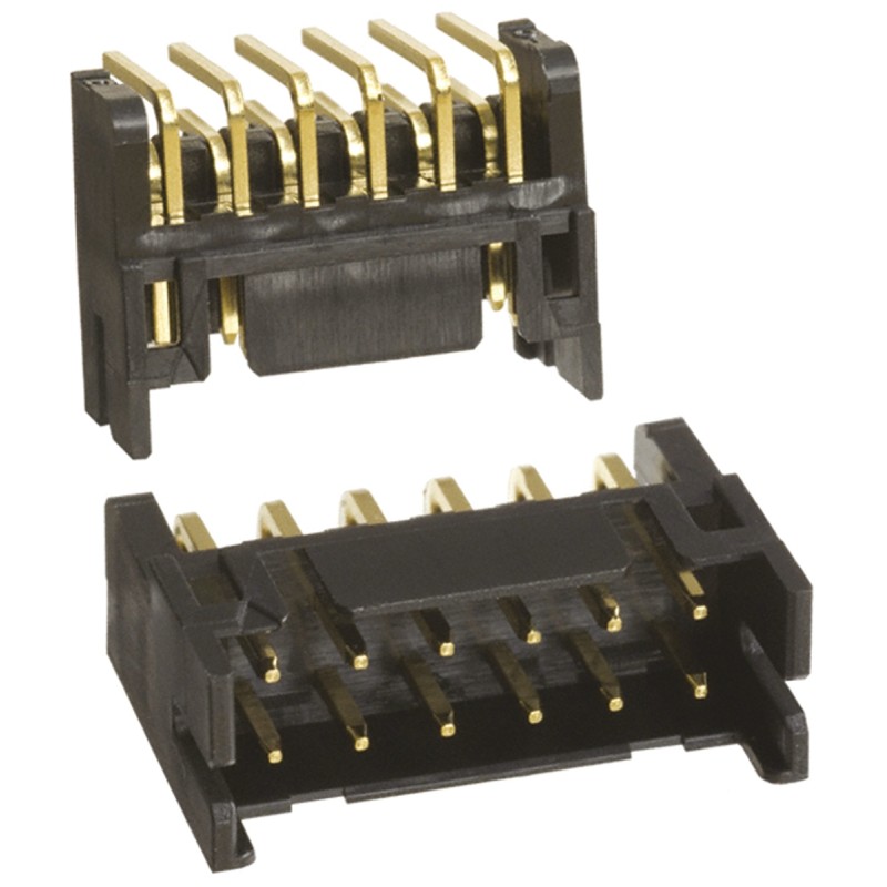 20 pcs - DF11-12DP-2DS(52) Hirose DF11 Series Right Angle Through Hole PCB Header, 12 Contact(s), 2.0mm Pitch, 2 Row(s), Shroude