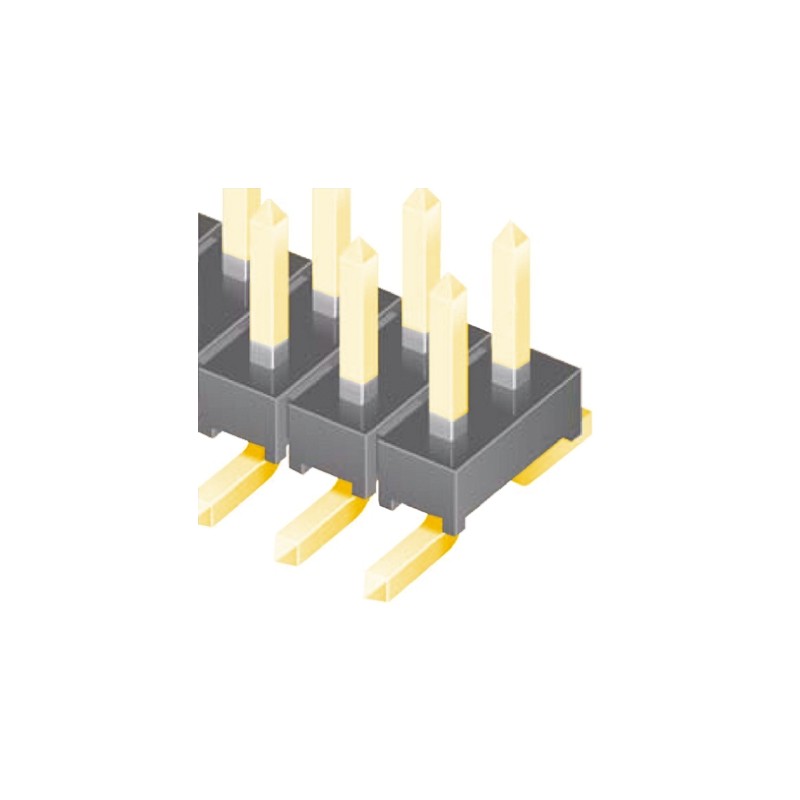 10 pcs - TMM-106-01-G-D-SM Samtec TMM Series Straight Surface Mount Pin Header, 12 Contact(s), 2.0mm Pitch, 2 Row(s), Unshrouded