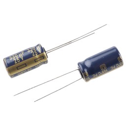 20 pcs - EEUFC1E331L Panasonic 330μF Aluminium Electrolytic Capacitor 25V dc, Radial, Through Hole - EEUFC1E331L