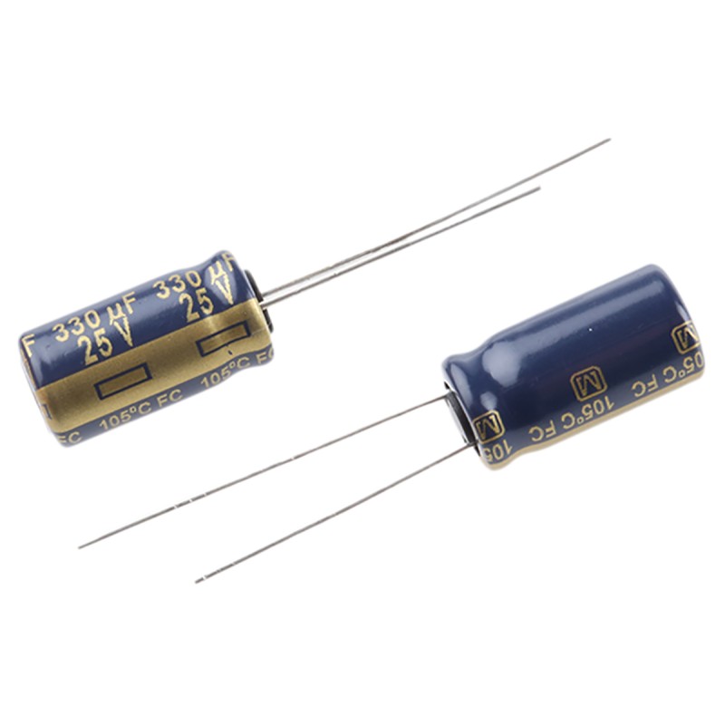20 pcs - EEUFC1E331L Panasonic 330μF Aluminium Electrolytic Capacitor 25V dc, Radial, Through Hole - EEUFC1E331L