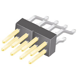 10 pcs - TSM-104-02-L-DH Samtec TSM Series Right Angle Surface Mount Pin Header, 8 Contact(s), 2.54mm Pitch, 2 Row(s), Unshroude