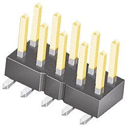 10 pcs - TSM-105-02-L-DV Samtec TSM Series Straight Surface Mount Pin Header, 10 Contact(s), 2.54mm Pitch, 2 Row(s), Unshrouded