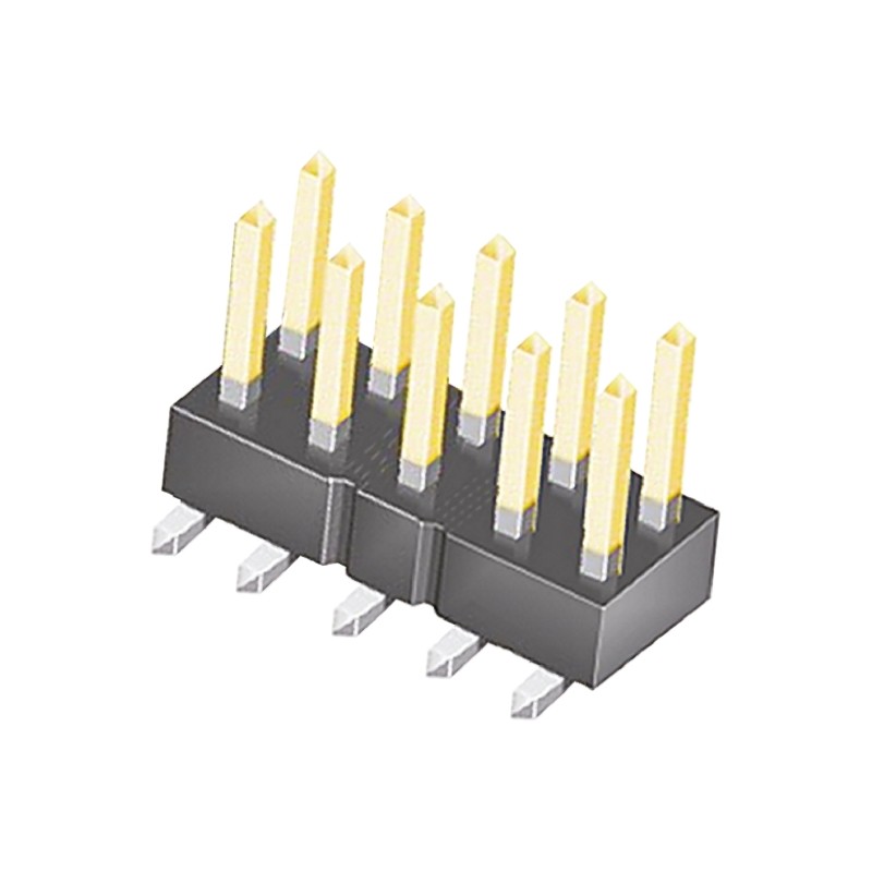 10 pcs - TSM-105-02-L-DV Samtec TSM Series Straight Surface Mount Pin Header, 10 Contact(s), 2.54mm Pitch, 2 Row(s), Unshrouded