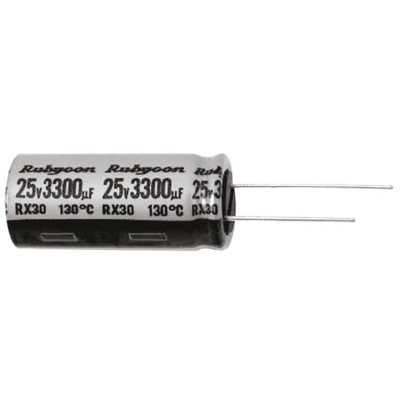 50 pcs - 50RX3010M8X11.5 Rubycon 10μF Aluminium Electrolytic Capacitor 50V dc, Radial, Through Hole - 50RX3010M8X11.5
