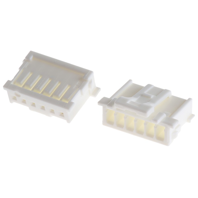 50 pcs - 51382-0600 Molex, MicroClasp Female Connector Housing, 2mm Pitch, 6 Way, 1 Row