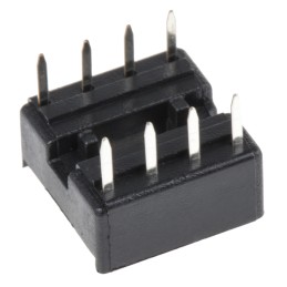 200 pcs - W3108TRC Winslow, W3100 2.54mm Pitch Vertical 8 Way, Through Hole Stamped Pin Open Frame IC Dip Socket, 10A