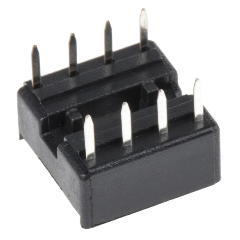 200 pcs - W3108TRC Winslow, W3100 2.54mm Pitch Vertical 8 Way, Through Hole Stamped Pin Open Frame IC Dip Socket, 10A