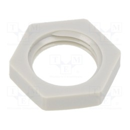 10 pcs : GMN-M16 - Nut, Thread: metric, polyamide, PMAFIX MN, -40÷105°C, grey, 22mm