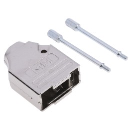 10 pcs - MHDTZK9-K MH Connectors MHDTZK Series Zinc D Sub Backshell, 9 Way, Strain Relief