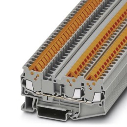 10 pcs - 3205048 Phoenix Contact QTC 1.5-TWIN Series Grey Feed Through Terminal Block, 0.25 - 1.5mm², Single-Level, Quick Connec