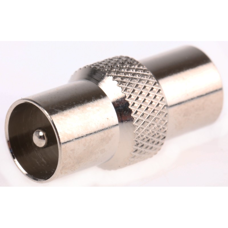 20 pcs - RS PRO Straight Coax Adapter TV Plug to TV Plug