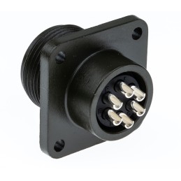 1 pcs - Amphenol Industrial, MS3102A 6 Way Box Mount MIL Spec Circular Connector Receptacle, Socket Contacts,Shell Size 14S,