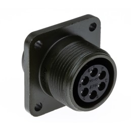 1 pcs - Amphenol Industrial, MS3102A 6 Way Box Mount MIL Spec Circular Connector Receptacle, Socket Contacts,Shell Size 14S,