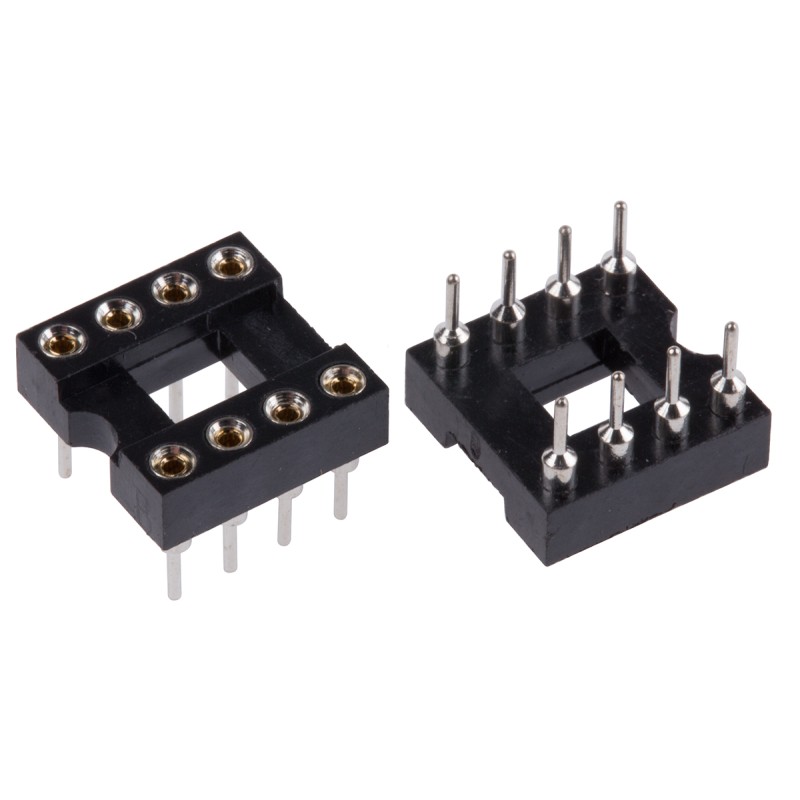 20 pcs - W30508TRC Winslow 2.54mm Pitch Vertical 8 Way, Through Hole Turned Pin Open Frame IC Dip Socket, 5A