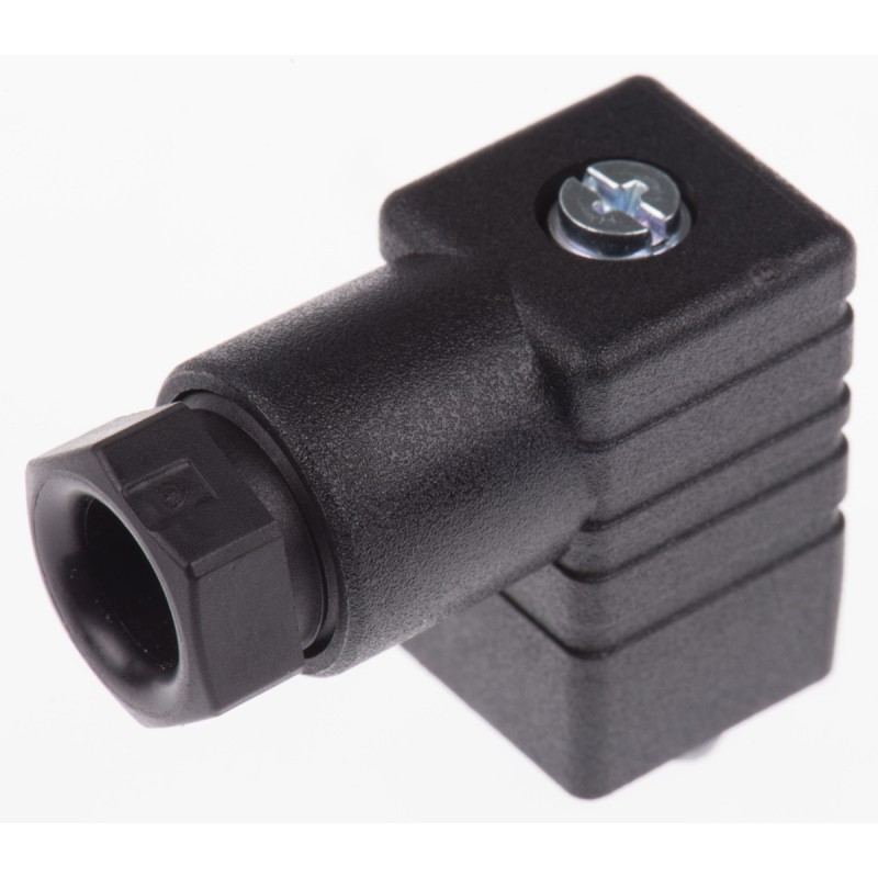 10 pcs - 933138100 GDS 207 black Hirschmann GDS 2P+E DIN 43650 C, Female Solenoid Valve Connector, 250 V ac/dc Voltage