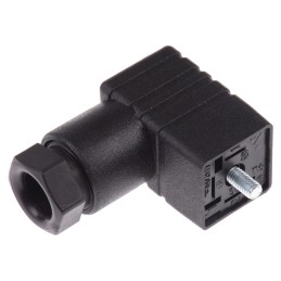 10 pcs - 933138100 GDS 207 black Hirschmann GDS 2P+E DIN 43650 C, Female Solenoid Valve Connector, 250 V ac/dc Voltage