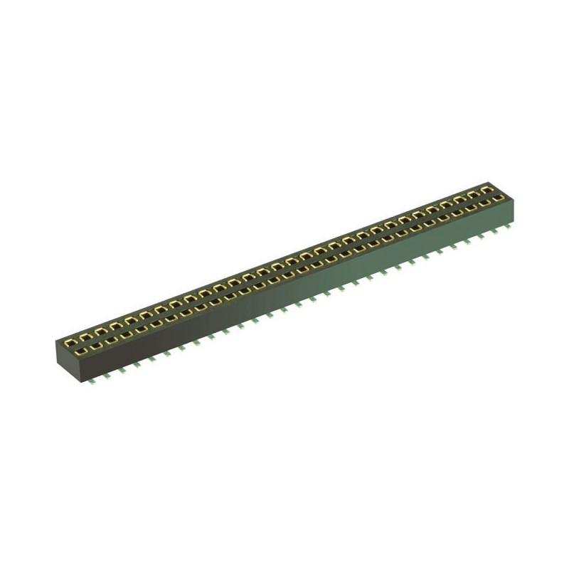 1 pcs - HARWIN Straight Surface Mount PCB Socket, 50-Contact, 2-Row, 1.27mm Pitch, Solder Termination