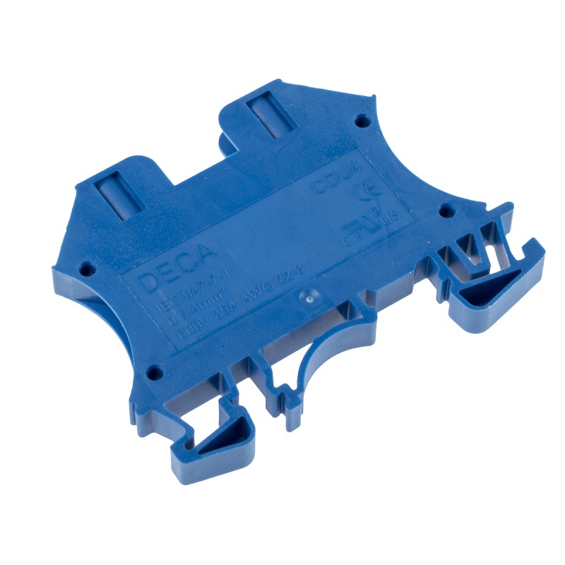 10 pcs - RS PRO Blue DIN Rail Terminal Block, 4mm², Screw Termination