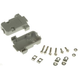 20 pcs - MHCCOV-09SC-LG MH Connectors MHCCOV Series ABS D Sub Backshell, 9 Way, Strain Relief