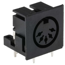 20 pcs - RS PRO 5 Pole Right Angle Din Socket, 2A, 100 V ac, Push-In, Female, Through Hole