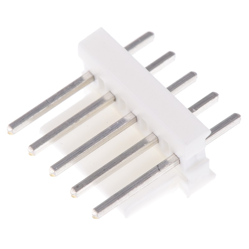 50 pcs - 640454-5 TE Connectivity MTA-100 Series Straight Through Hole Pin Header, 5 Contact(s), 2.54mm Pitch, 1 Row(s), Unshrou