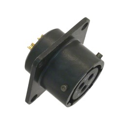 1 pcs - Amphenol Industrial, PT 3 Way Panel Mount MIL Spec Circular Connector Receptacle, Socket Contacts,Shell Size 12,