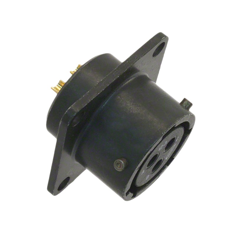 1 pcs - Amphenol Industrial, PT 3 Way Panel Mount MIL Spec Circular Connector Receptacle, Socket Contacts,Shell Size 12,