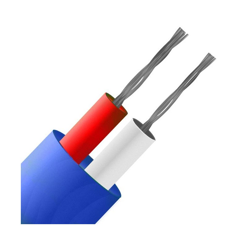 1 pcs - RS PRO Type K Thermocouple Wire, 50m, Unscreened, PFA Insulation, +260°C Max, 1/0.508mm