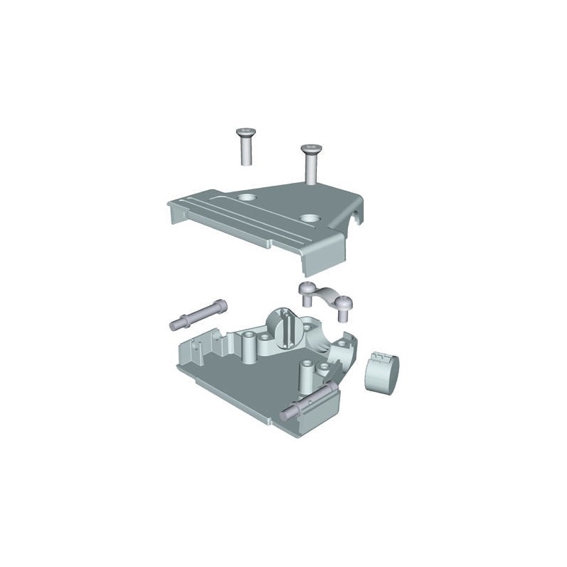 10 pcs - MHTRI-M-15-K MH Connectors MHTRI-M Series ABS Angled, Straight D Sub Backshell, 15 Way, Strain Relief
