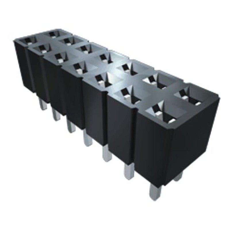 10 pcs - SLW-106-01-F-D Samtec SLW Series Straight Through Hole Mount PCB Socket, 6-Contact, 2-Row, 2.54mm Pitch, Solder Termina