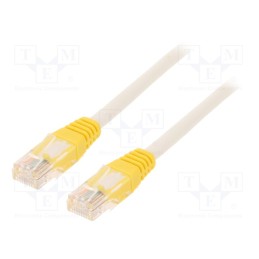10 pcs : 50360 - Patch cord, U/UTP, 5, solid, CCA, PE, white-yellow, 10m, 26AWG