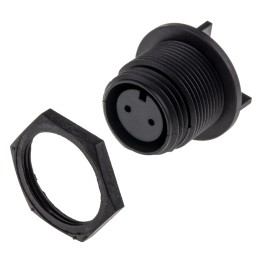 1 pcs - Bulgin Circular Connector, 2 Contacts, Rear Mount, Miniature Connector, Socket, Female, IP68, Buccaneer 400 Series