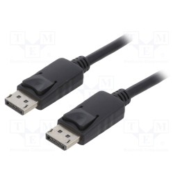 10 pcs : 50370 - Cable, DisplayPort 1.2, DisplayPort plug,both sides, 0.5m, black