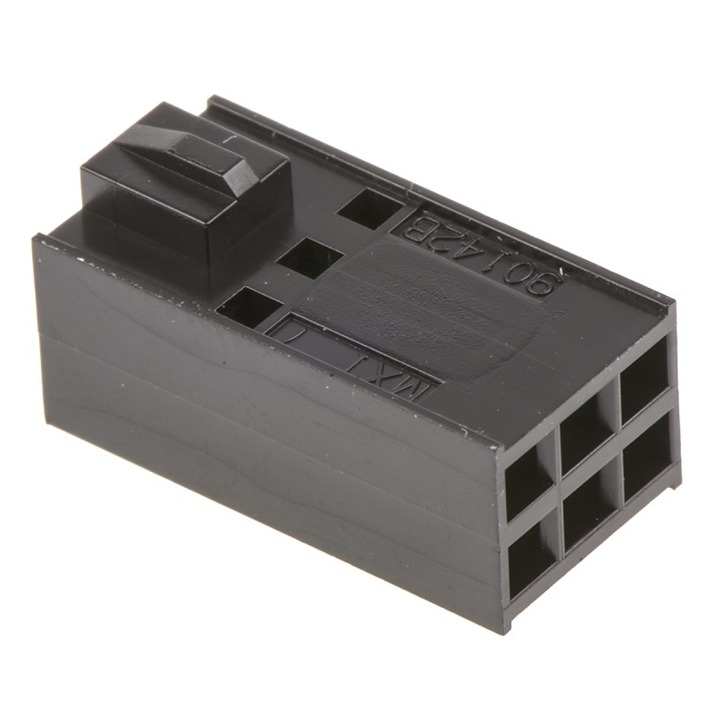 20 pcs - 90142-0006 Molex, C-Grid III Female Connector Housing, 2.54mm Pitch, 6 Way, 2 Row