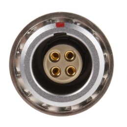 1 pcs - Lemo Circular Connector, 4 Contacts, Panel Mount, Socket, Female, IP50, 0B Series