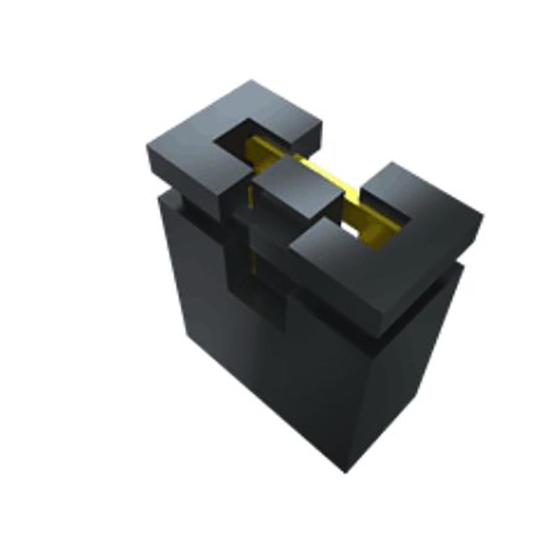 10 pcs - SNT-100-YW-T Samtec, SNT Shunt Female Straight Yellow Shunts & Jumper 2 Way 1 Row 2.54 Pitch