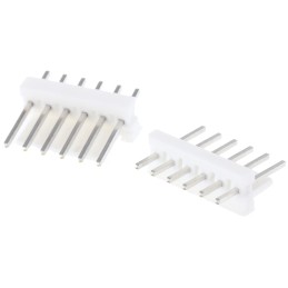 50 pcs - 640454-6 TE Connectivity MTA-100 Series Straight Through Hole Pin Header, 6 Contact(s), 2.54mm Pitch, 1 Row(s), Unshrou
